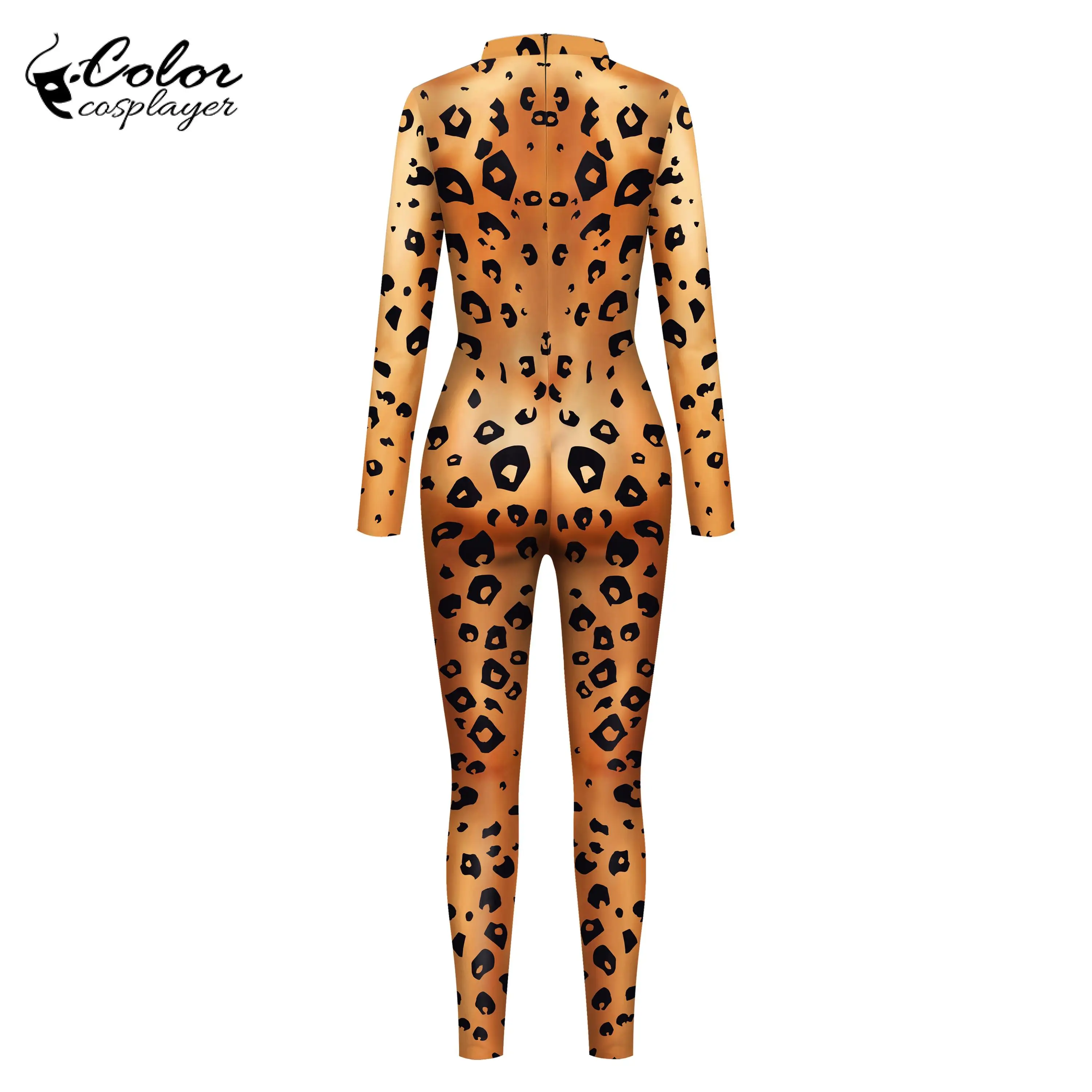 Color Cosplayer Beast Cosplay Jumpsuit Animal Animal Skin Texture Costume Women Bodysuit Adult Catsuit Halloween Sex Body Suit