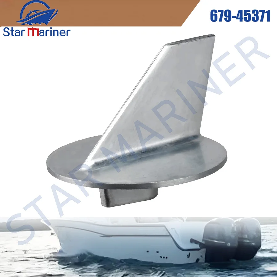 Trim Tab Anode 679-45371 For Yamaha Outboard Motor Parsun 2 Stroke 40HP 48HP 50HP 55HP Boat Engine Aftermarket parts 679-45371-0