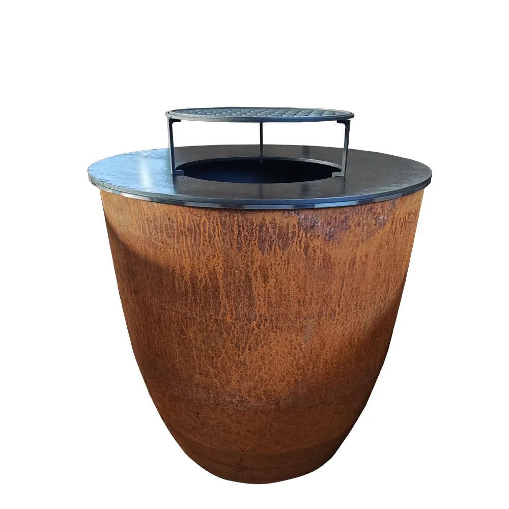 

Europe Egg Brasero Barbecue Outdoor Corten Steel Fire Pit BBQ