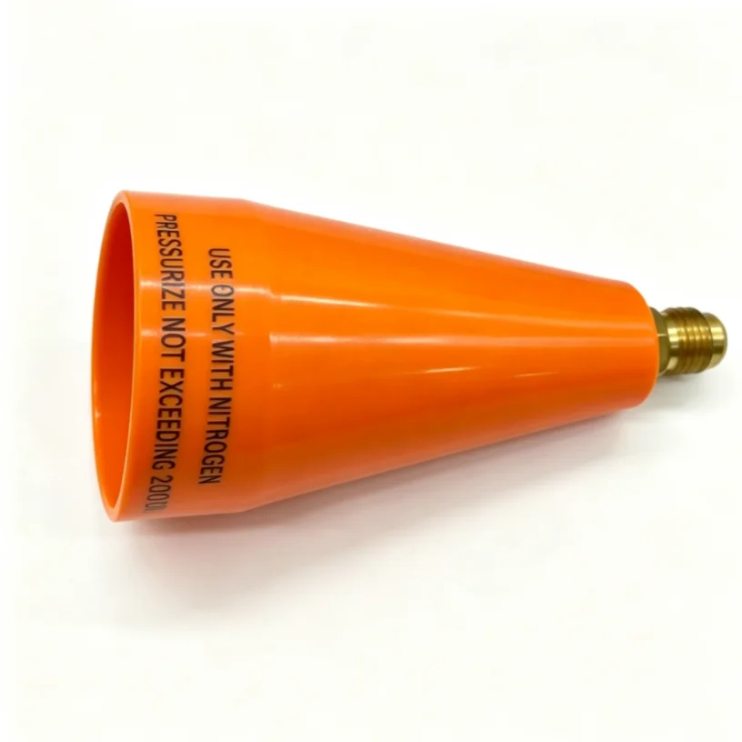 Nitrogen Purge Boot Tool for HVAC Refrigeration Systems Hands-Free Operation Fits 3/8-1-1/8in ACR Tubing 1/4 Connection