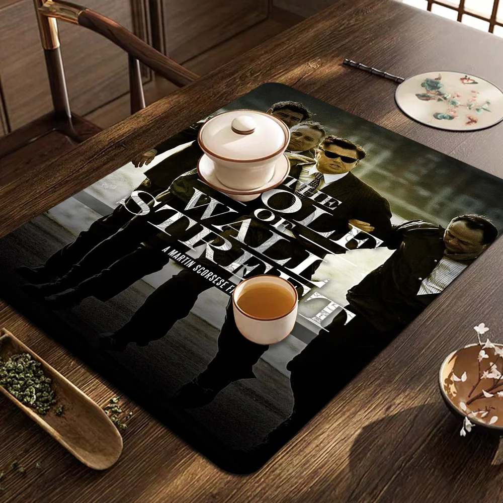 

The Wolf Of Wall Street Kitchen Tableware Dish Drying Mats Desk Drain Pad Heat Resistant Counter Top Mat Non-slip Draining