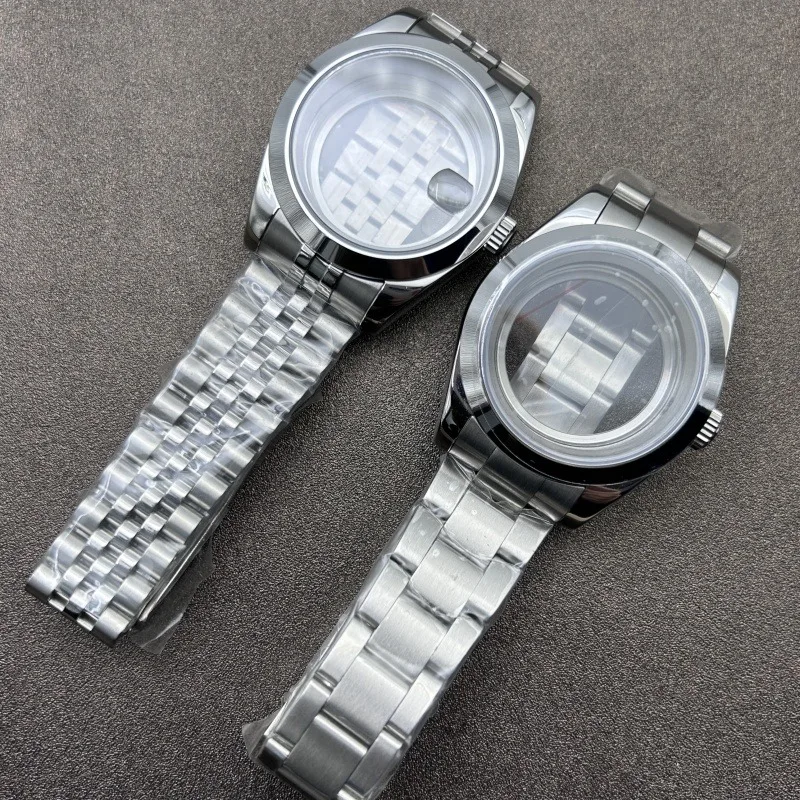 ملحقات معدلة لـ Oyster Perpetual 36/39 مللي متر مجموعة حزام زجاج الياقوت لحركة NH35/36