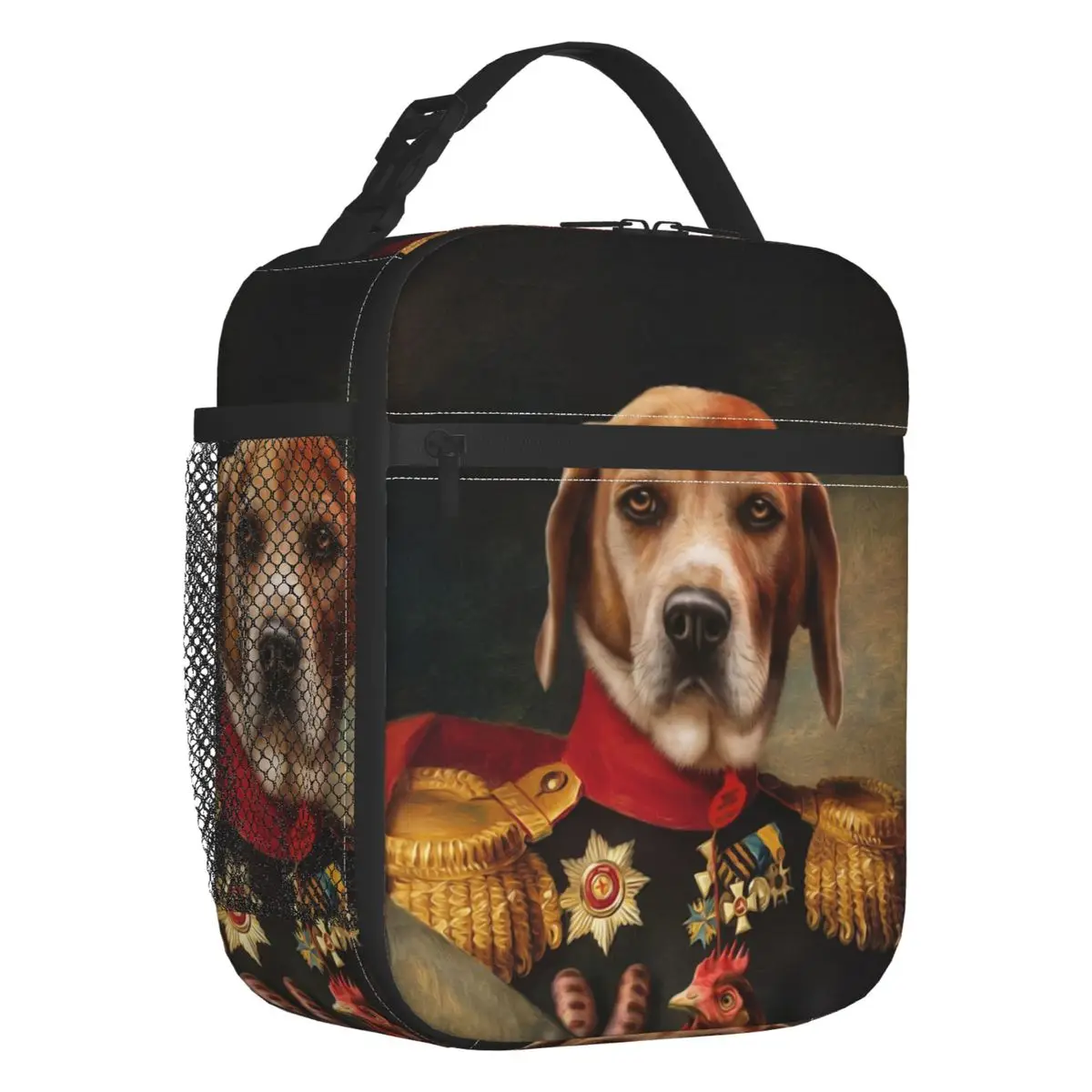 

Beagle Dog Portrait Insulated Lunch Bag for Women Waterproof Pet Animal Art Cooler Thermal Lunch Box Office Picnic Travel