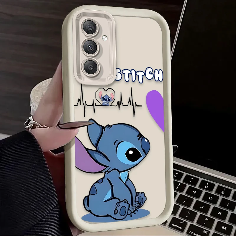 Disney Stitch Silicone Case for Samsung Galaxy A25 A15 A55 A35 A05 A05S A24 A13 A23 A12 A22 A32 A52 A52S A72 A11 Soft Back Cover