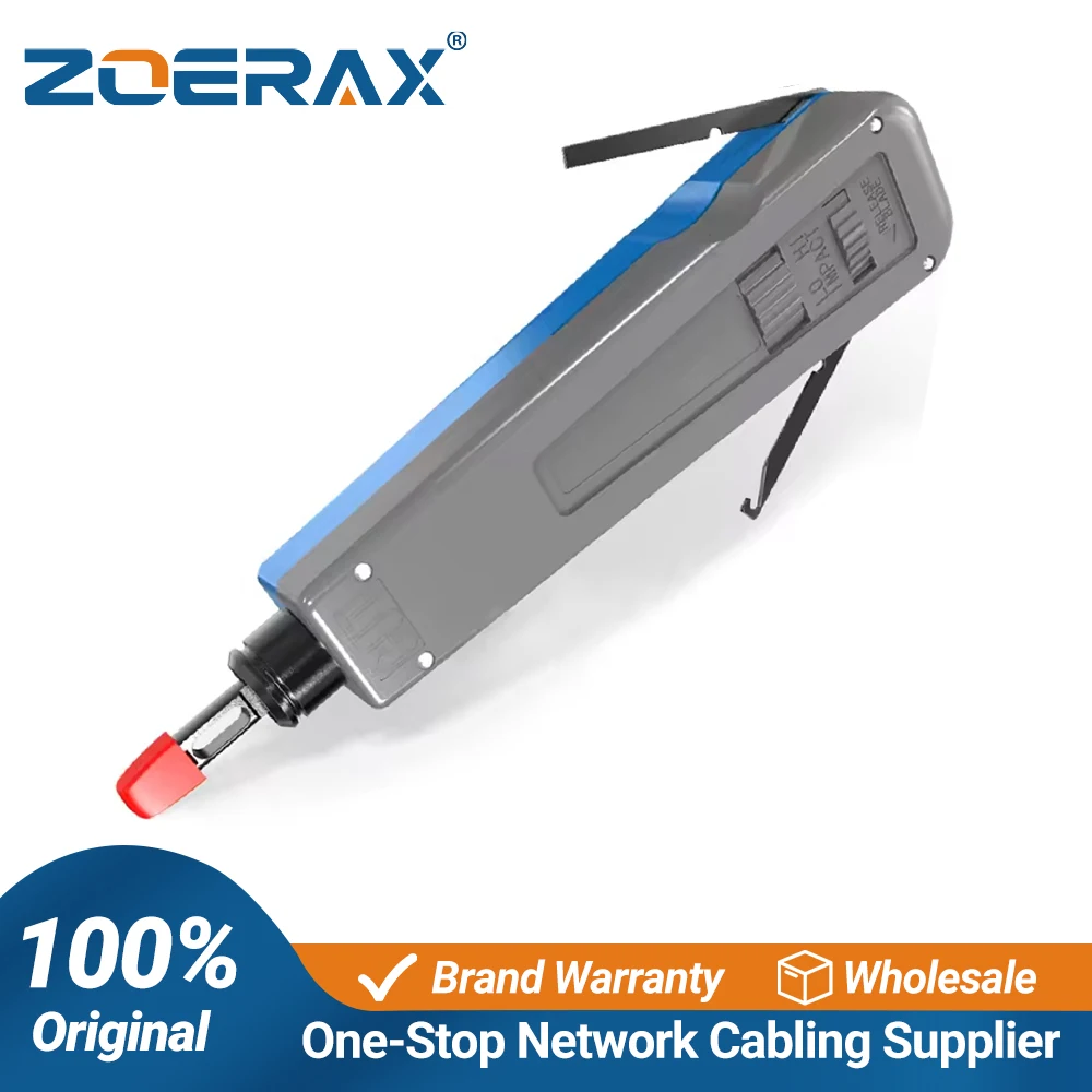 ZoeRax Punch Down Tool Multi-function Network Cable Tool with 110 and 88 Type Blade Keystone Jack Impact Tool with Blade Storage