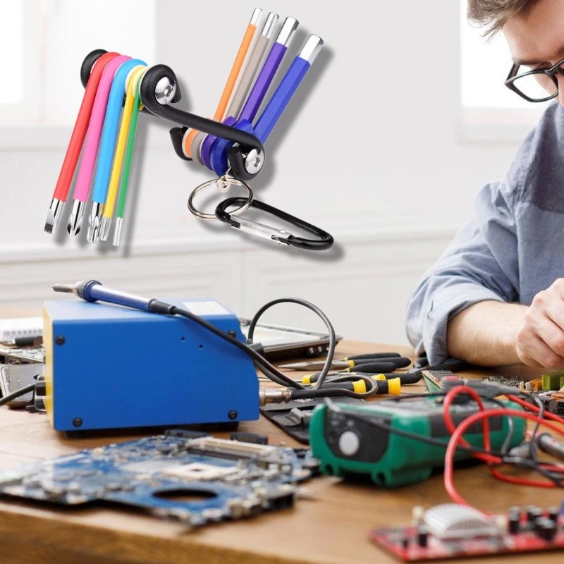 9Piece Multifunctional Screwdriver and Allen Key Wrenches Tool for Home Repairs and Engineering Dropship