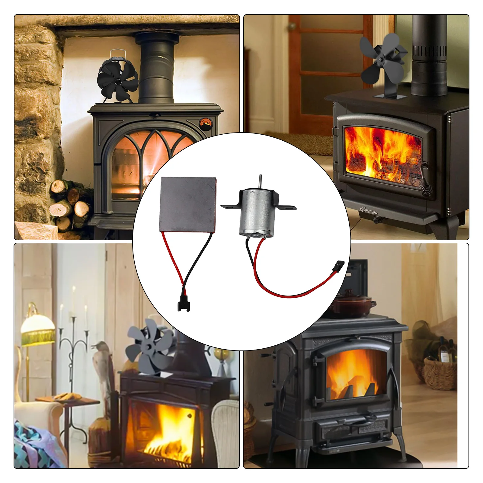 Fireplaces Accessories Home Motor Home Improvement Portable Repair Part Replacement For Fireplace Fans Heat Operated