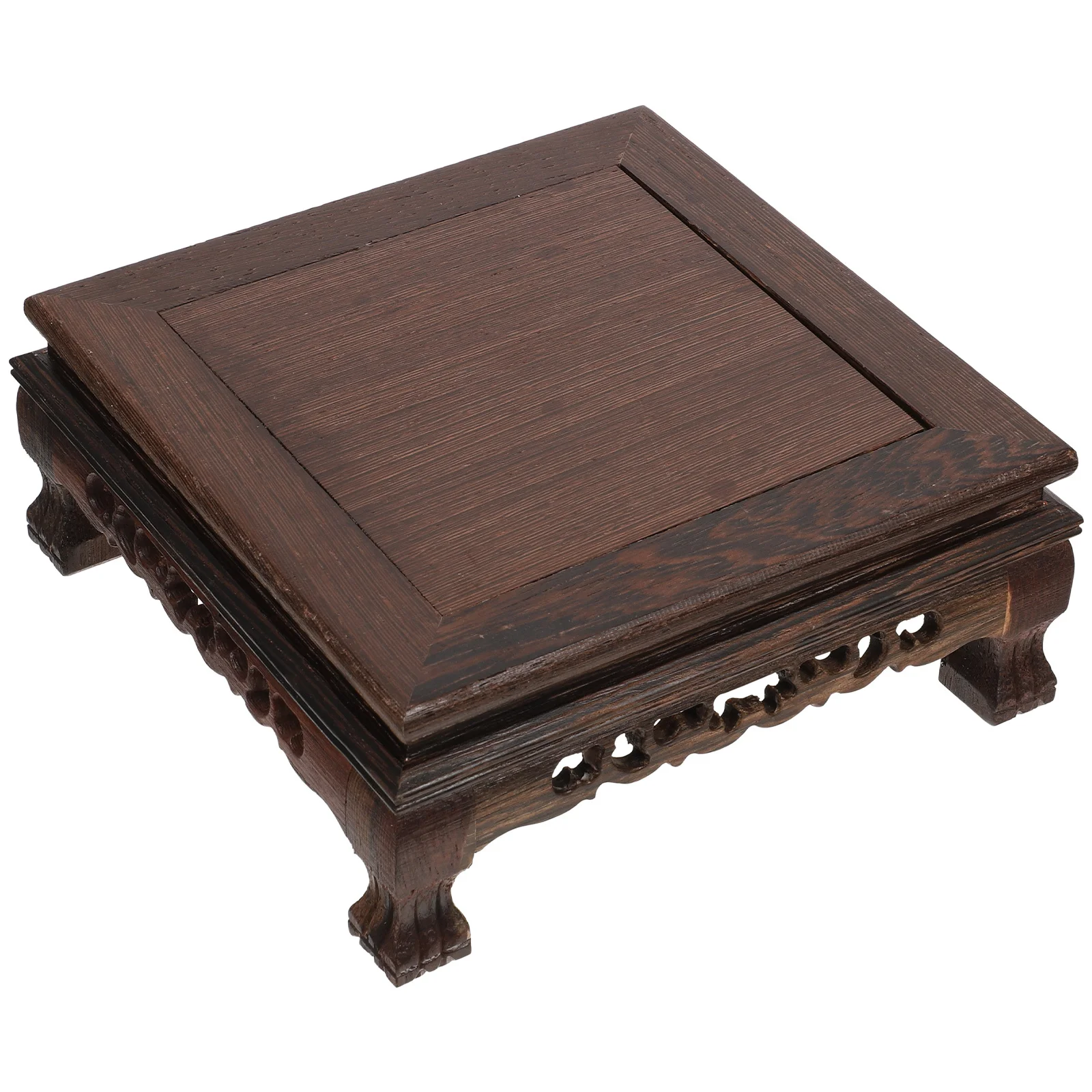 حامل عرض خشبي قاعدة يدوية رائعة على الطراز الصيني لمزهرية بونساي ديكور المنزل نبات قاعدة رضوخ خشبية