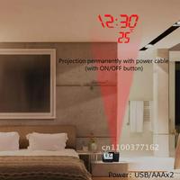 FanJu Date Alarm Clock Digital FJ3531 Snooze Function Backlight Wall Desk Projection Time Watch With Table Clock Projector Led