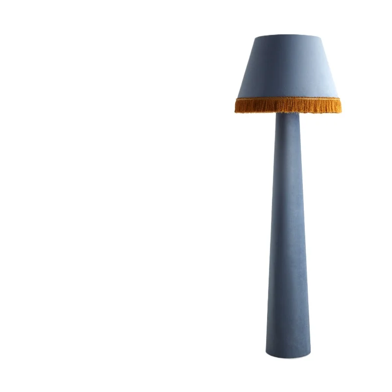 

Chinese floor lamp modern simple tassel creative living room bedroom villa sofa fabric vertical lamp