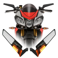 Motorcycle Side View Mirror with Turn Signal for Aprilia Mana 850 Dorsoduro 1200 750 900 Tuono 125 660 1000 1100 Rearview Mirror