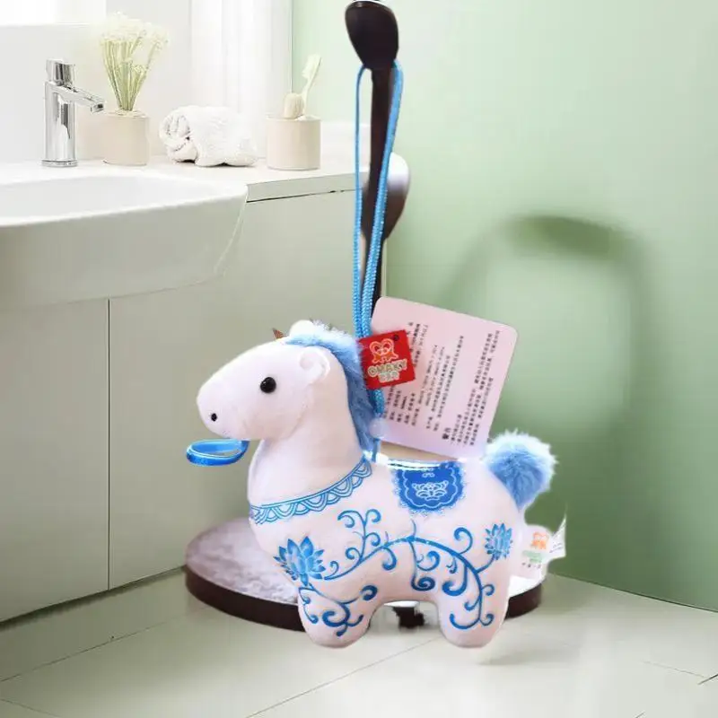 Zoete vintage pony gevulde sleutelhanger, cartoon tas hanger, perfecte paar token