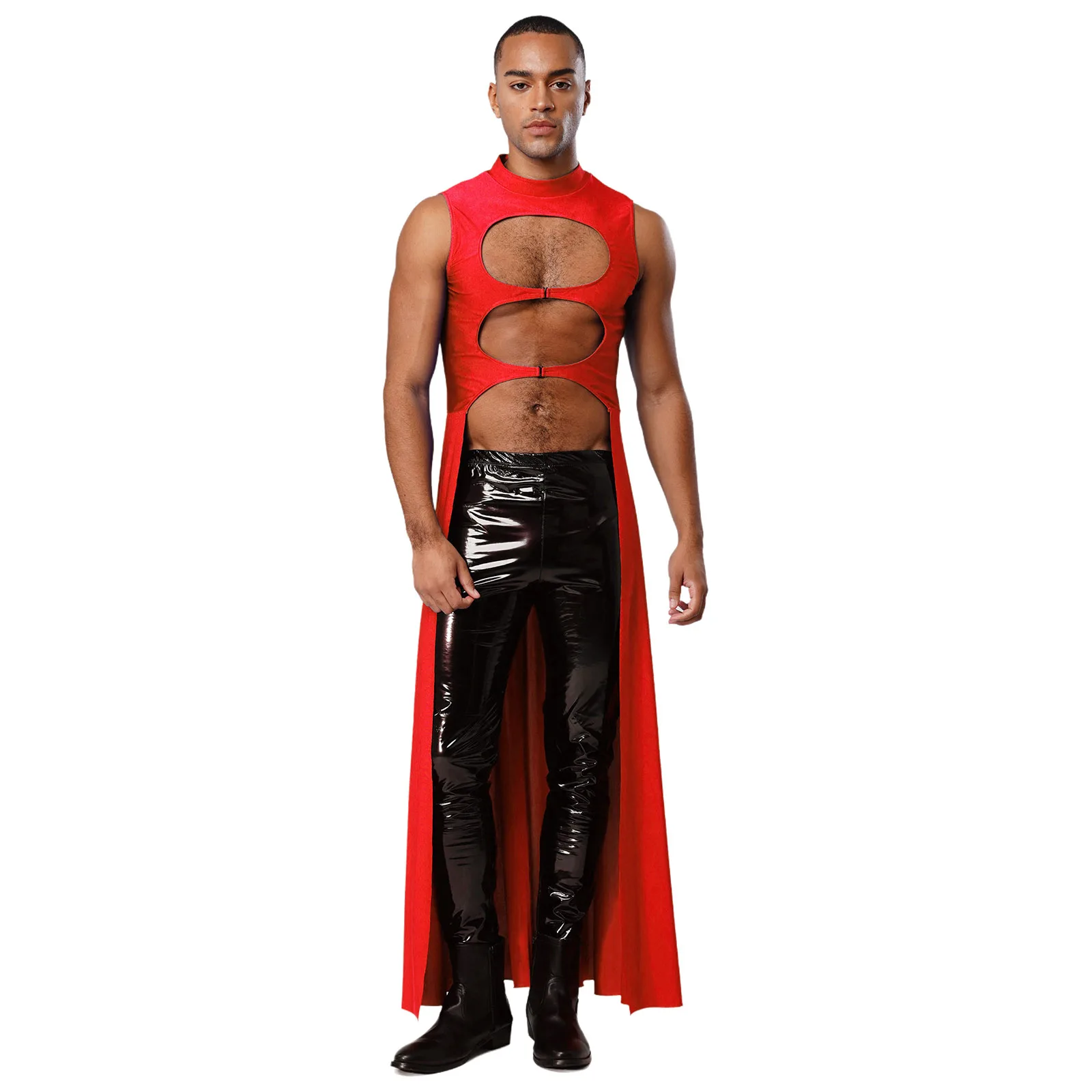 

Men's Hero Warrior Cosplay Cloak Robe Halloween Costume Accessory Long Drape Cape Covers for Halloween Themed Party