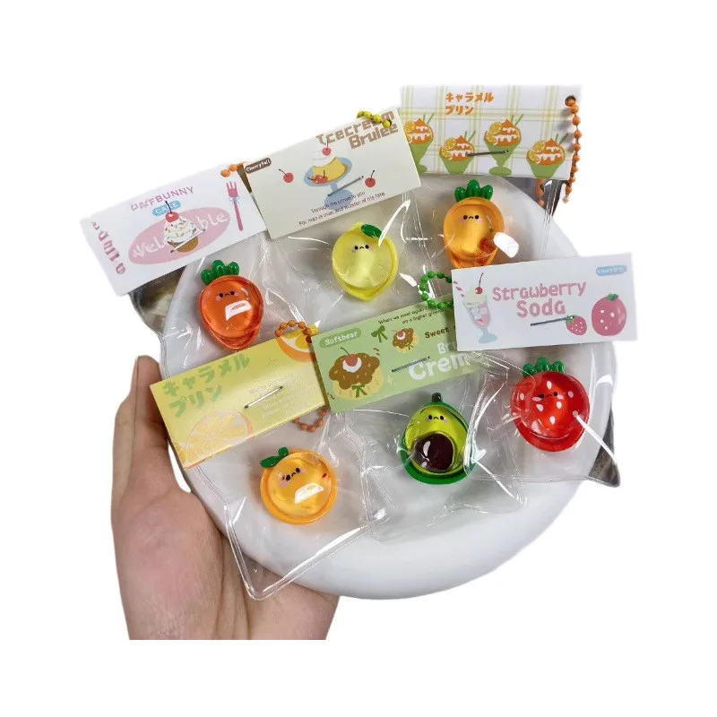 抖音で人気のシリコン製ピンチフルーツ餃子型のかわいいバッグペンダント、手作りの小さな鼻のカルマ解消おもちゃ