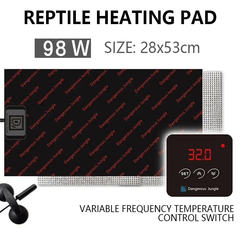 

Reptile Heating Pad Adjustable 50W/78W/98W Superior Heat Mats Lizard Turtle Terrarium Warm Pads Temperature Controller