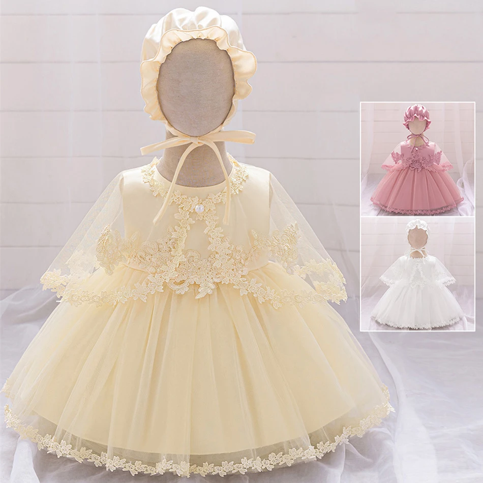 

Toddler 1st Birthday Baptism Princess Dress Kids Wedding Bridesmaids Gown Baby Girls Carnival Party Event Formal Elegant Gown