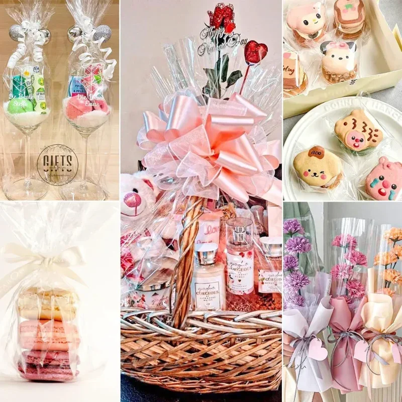 

Transparent Flower Wrapping Paper Roll for Handmade Bouquet Gift Packaging Eco-Friendly Packaging Film for Flower Shops