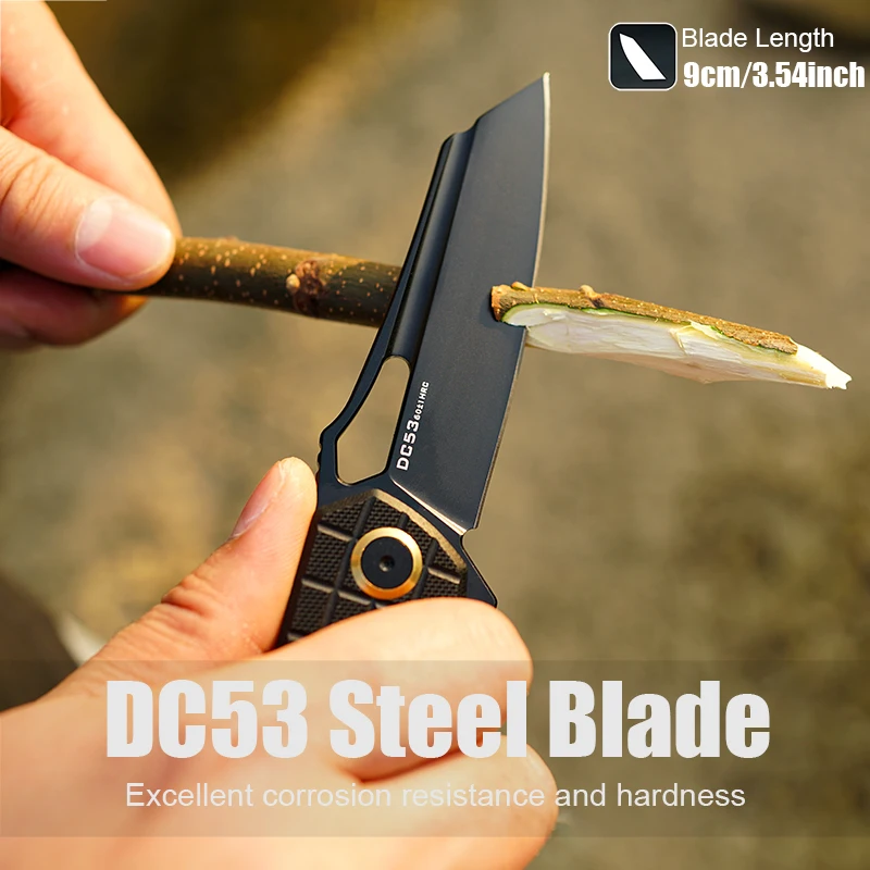 DC53 เหล็ก SHARP มีดพับ G10 Hand Shank มีดยุทธวิธีกลางแจ้งมีดตกปลาแคมป์ล่าสัตว์กระเป๋ามีด EDC เครื่องมือมีด