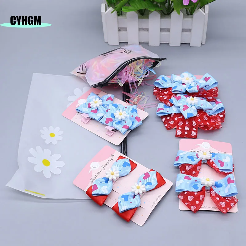 

New Fashion handmade hair ties set hair clip Elastic hair band girls hair rubber band hair accessories for women K01-2
