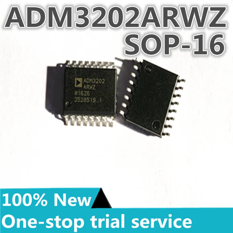 

1-100PCS %New original ADM3202ARWZ ADM3202 Driver/receiver RS232 transceiver chip package SOIC-16