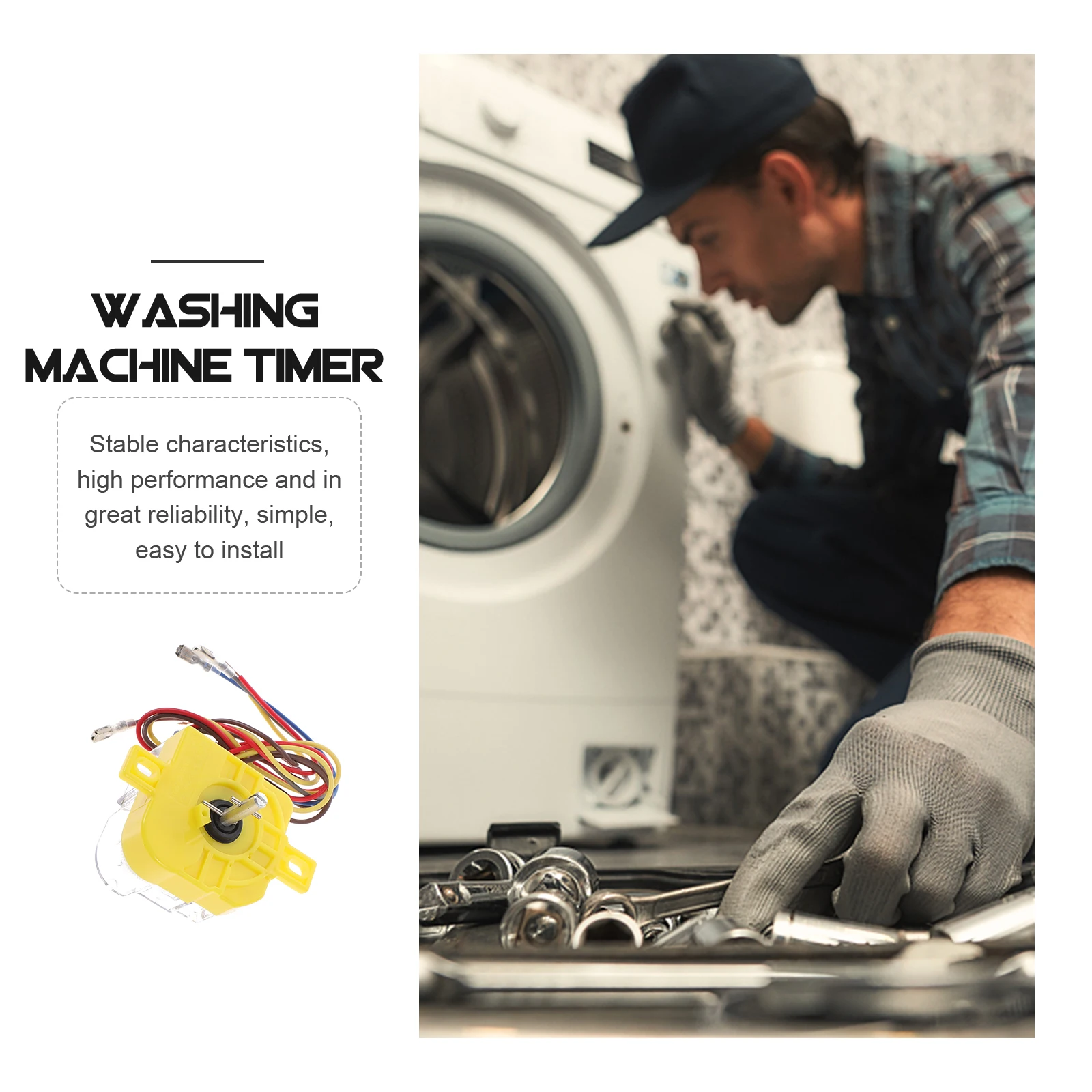

Washing Machine Replacement Unit Clothes Washer Timer Switch Parts High Grade Plastic Easy Install Stable