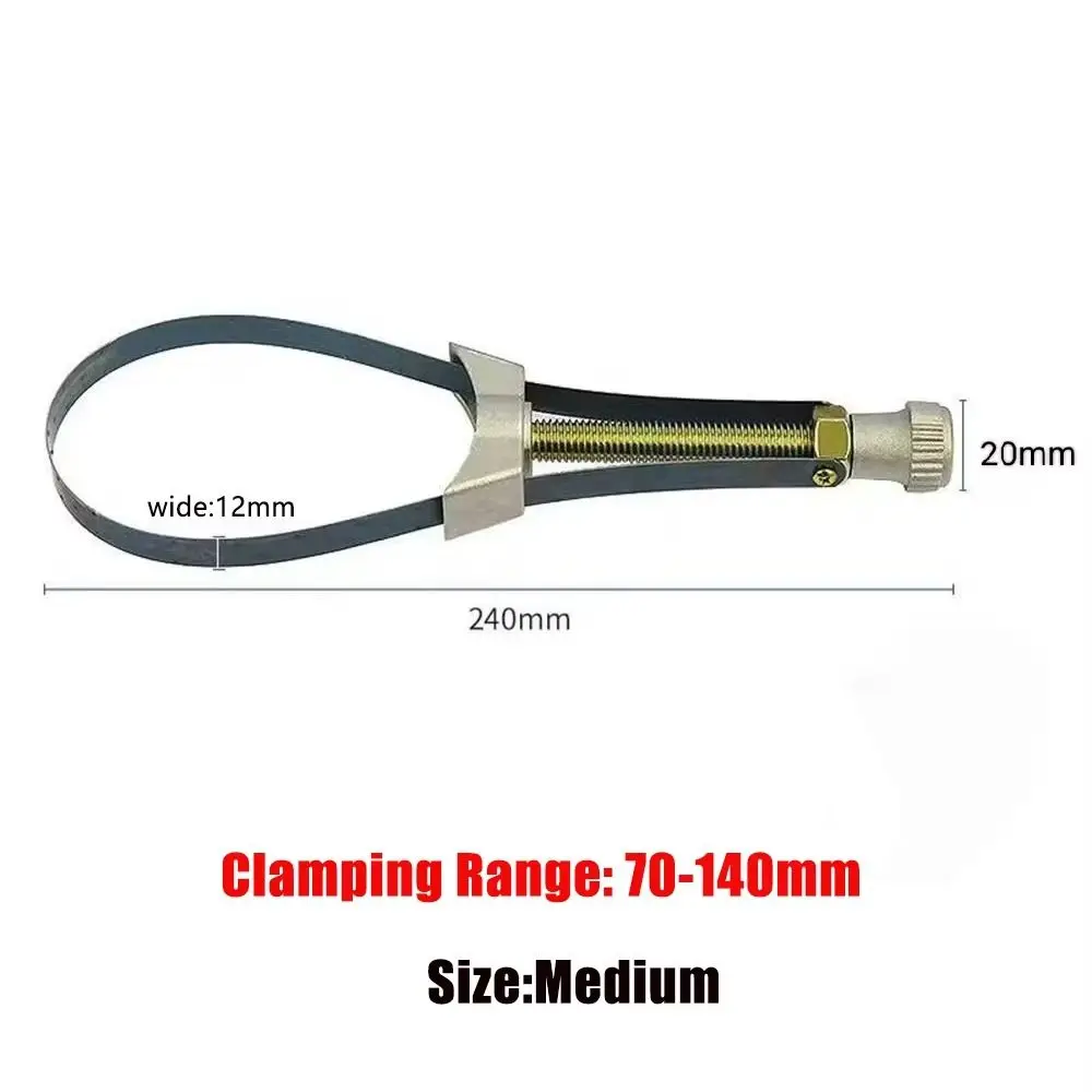 Heavy Car Oil Filter Wrench Adjustable Strap Effortless Oil Filter Removal Wrench Durable High Torque Oil Filter Removal Tool