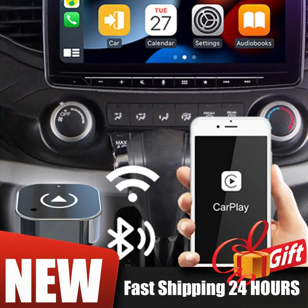 1-2PCS 2 in 1 Wireless CarPlay Adapter Apple Car Play Android Auto Adapter Plug & Play AI Smart Box Auto Intelligente Systeme
