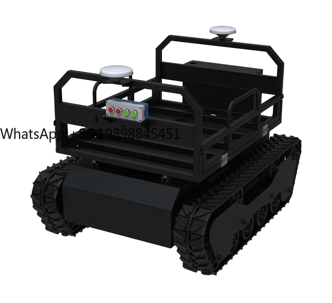 RTK Autonomous Tracked Transport Robot for All-Terrain Outdoor Use in Farm Construction ,  Centimeter-Level Navigation, CAN Bus