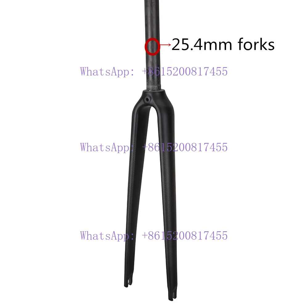 Full carbon fiber road bike 25.4 front fork, carbon fiber hard fork 700C road front fork dead flying front fork