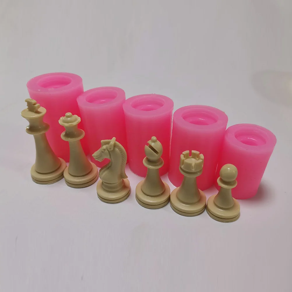 

6Pcs Chess Mold Silicone Flexible 3D Resin Epoxy Casting Molds for Handmade DIY Chess Pieces Craft Resin Epoxy Molds