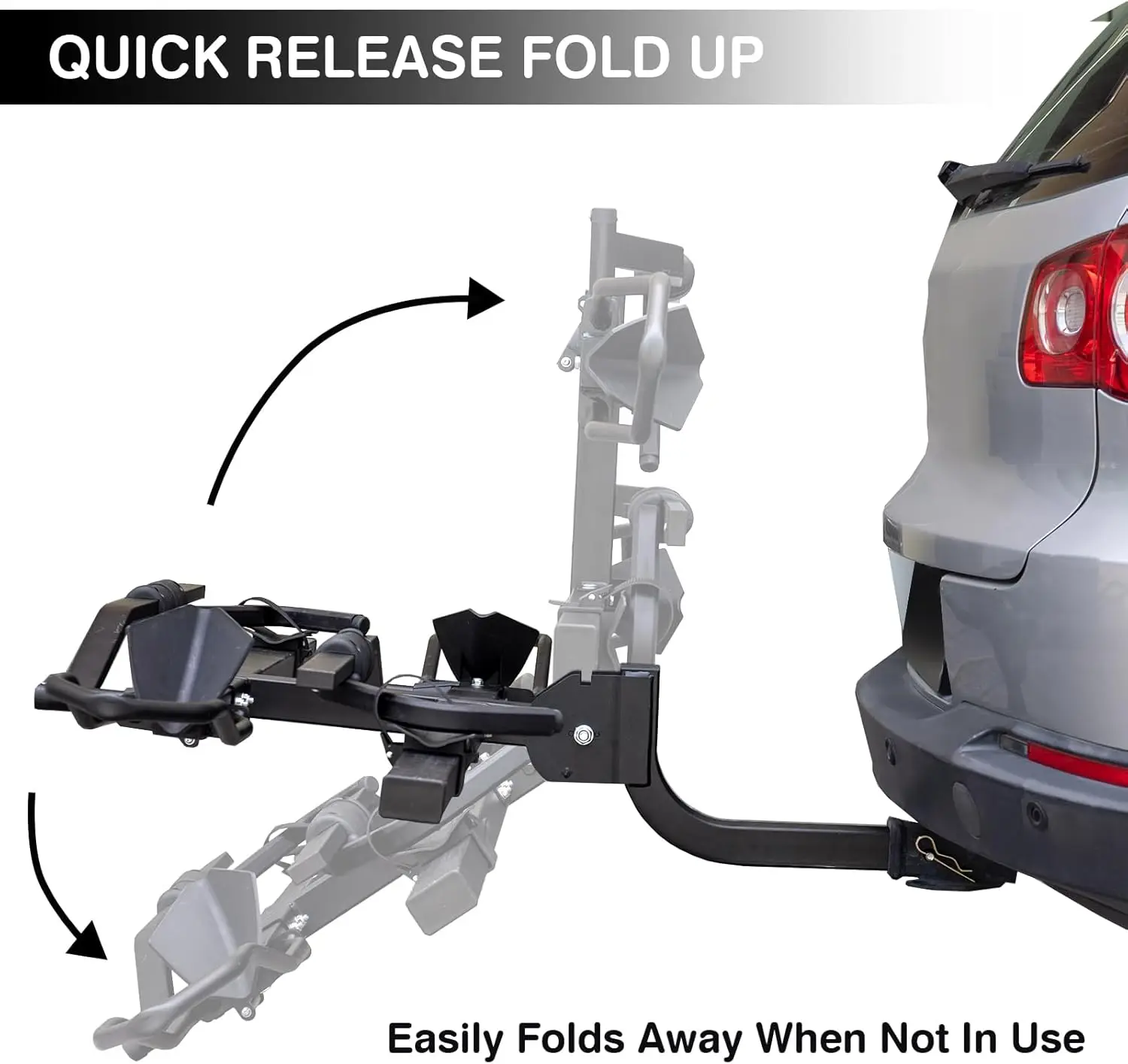 

2" Hitch Bike Rack, Carry 2 Bikes up to 75 lbs Each for Standard, Fat Tire and Electric Bicycles,Foldable Ebike Rack for Car,New