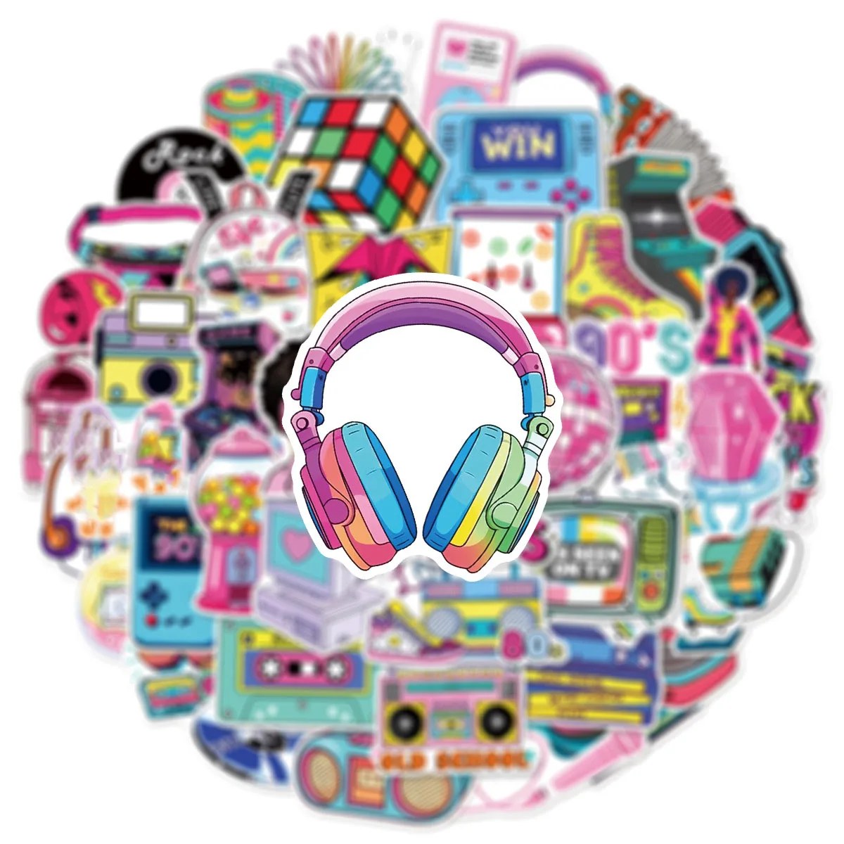 

50PCS Cartoon Retro Small Fresh Sticker Graffiti DIY Decoration Mobile Phone Case Notebook Water Cup Waterproof Toy Gift Sticker