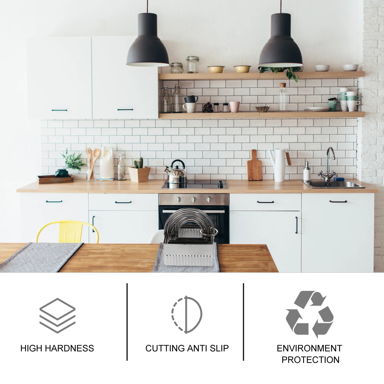 

5Pcs Anti Rust Stainless Steel Biscuit Cutters Smooth Edges Easy to Clean Baking Supplies Cookie Cutter Biscuit Mould