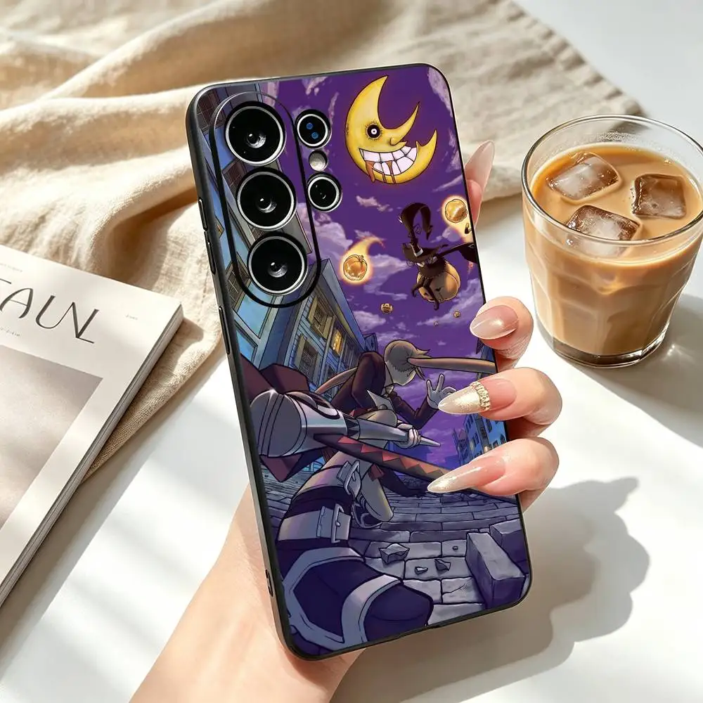Anime Maka A-Albarn Soul E-Eater Phone Case For Samsung S26,S25,S24,S23,S22,S21,S30,Ultra,Plus,Fe,Lite,Note,10,Black Cover