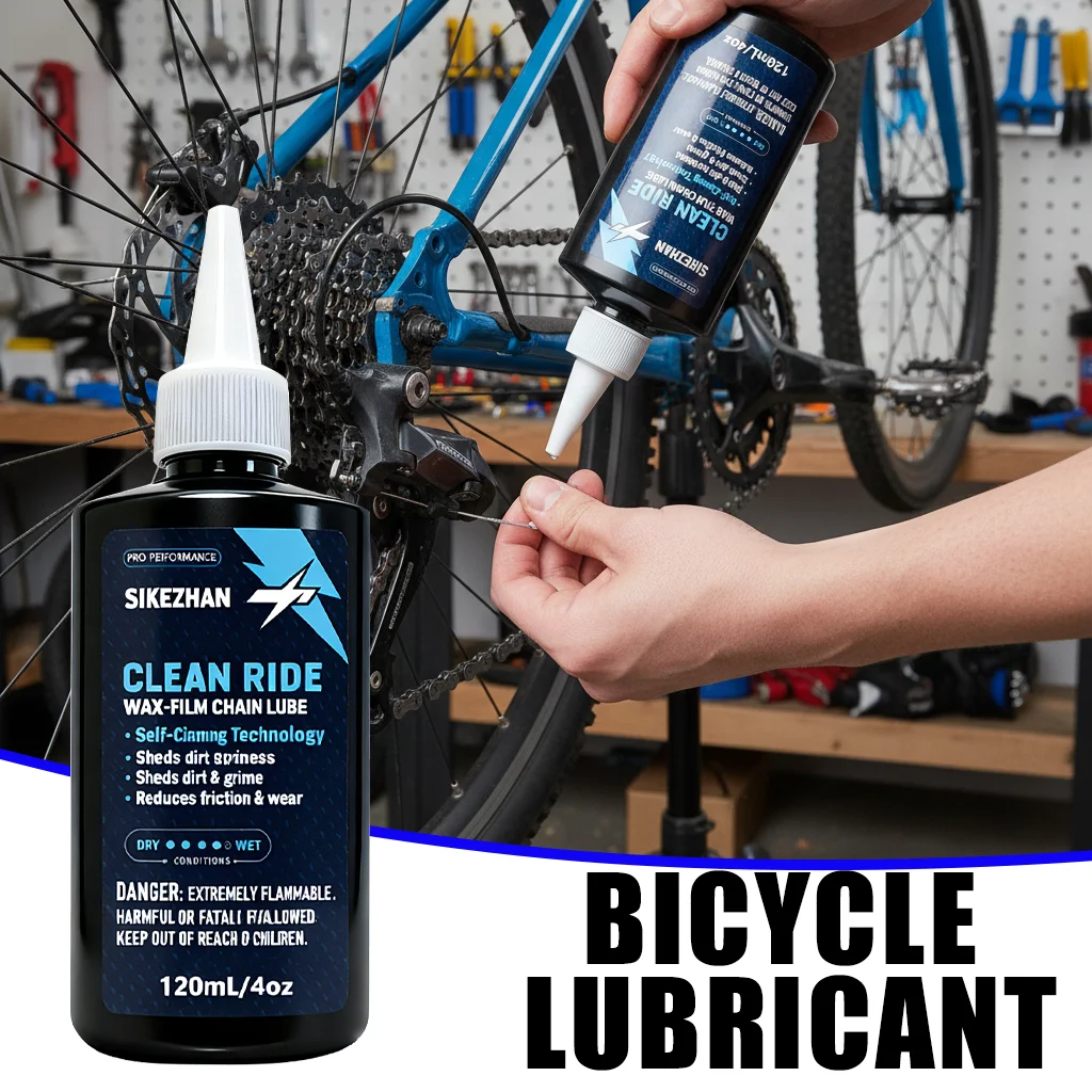 Professional Bicycle Chain Lube 120ml，Drip Bottle，Reduce Wear & Noise，Smooth Gear Changes，Rust Protection for MTB and Road Bikes