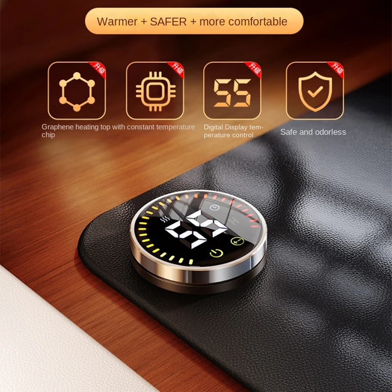 Tappetino per mouse riscaldante tappetino per scrivania riscaldante per ufficio computer desktop oversize scrittura elettrica mani calde in inverno