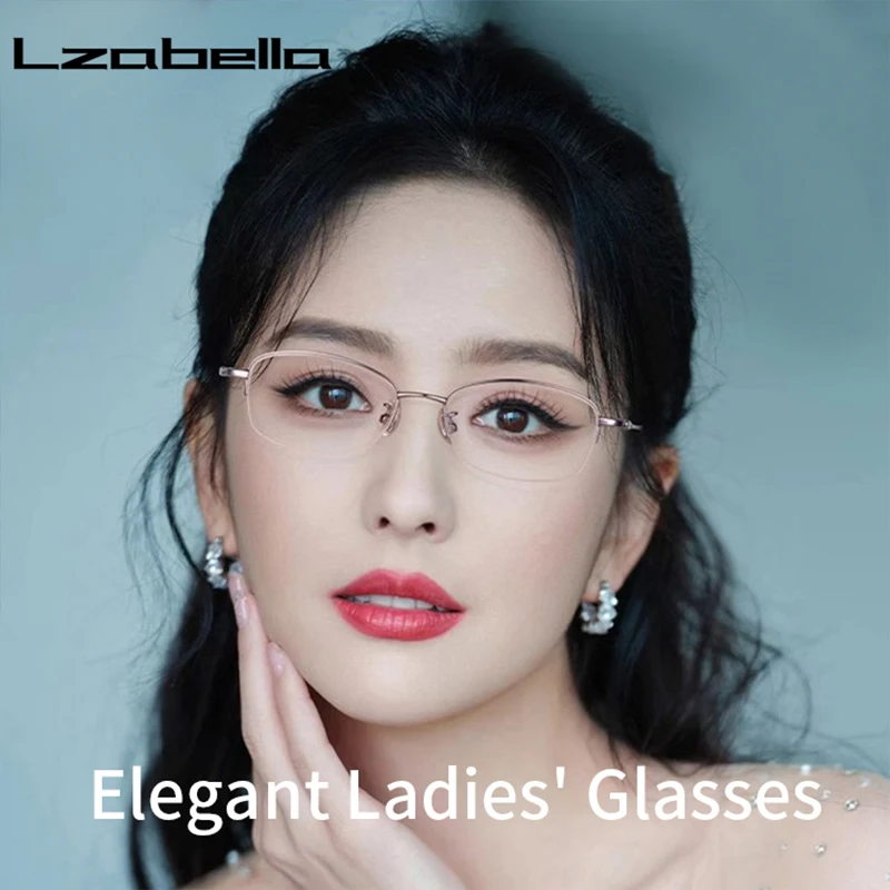 

Lzabella 2025 New Retro Small Glasses Ultra Light Titanium Alloy Half Frame Small Frame Women's Prescription Glasses 6115DY