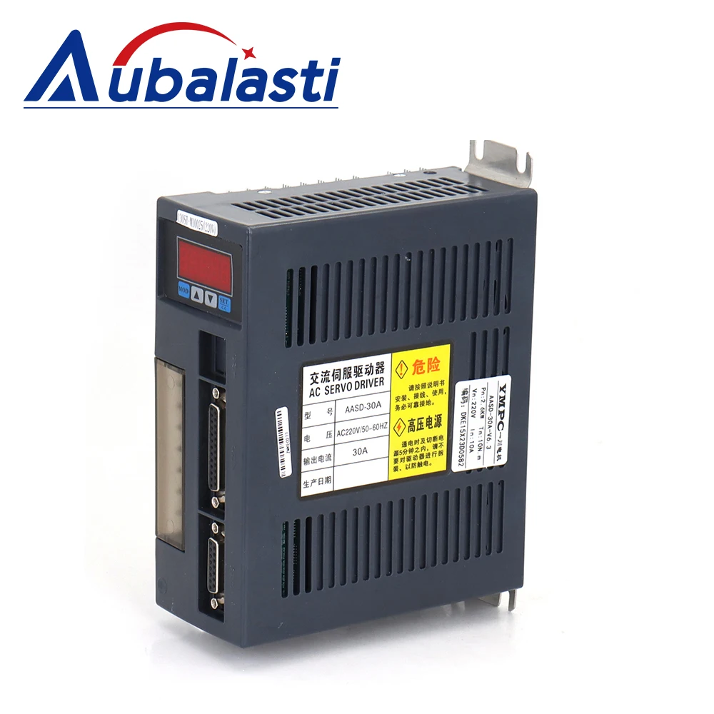 Aubalasti 1.5KW AC Servo Motor Kits 130ST-M06025 6N.m 220V 2500RPM Permanent Magnet Match Driver AASD-30A for CNC Engraving