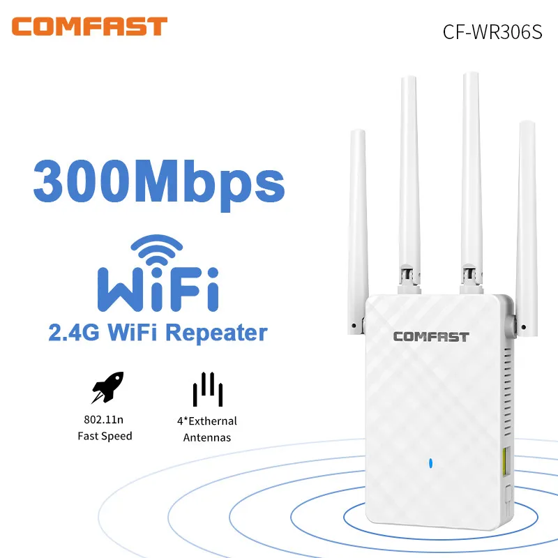 

300Mbps Wifi Repeater Router Range Extender 2.4ghz Wi-Fi Signal Amplifier Booster Long Range Network 4*2dBi Antenna AP Bridge