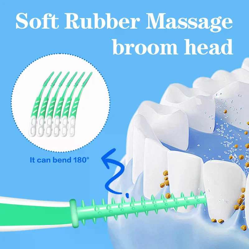 1/5 صندوق بين الأسنان سيليكون فرش الأسنان عصا المسواك بين الأسنان فرش تنظيف الأسنان فرشاة العناية بالأسنان خيط تنظيف الأسنان #4