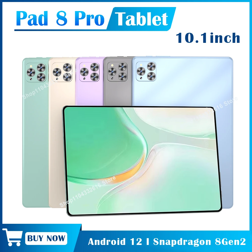 2024 Pad 8 Pro Tablet Android 13.0 10000mAh Globale Versione 16GB + 1TB 10.1 inch Qualcomm Snapdragon 8 Gen2 10 Core Tablets PC