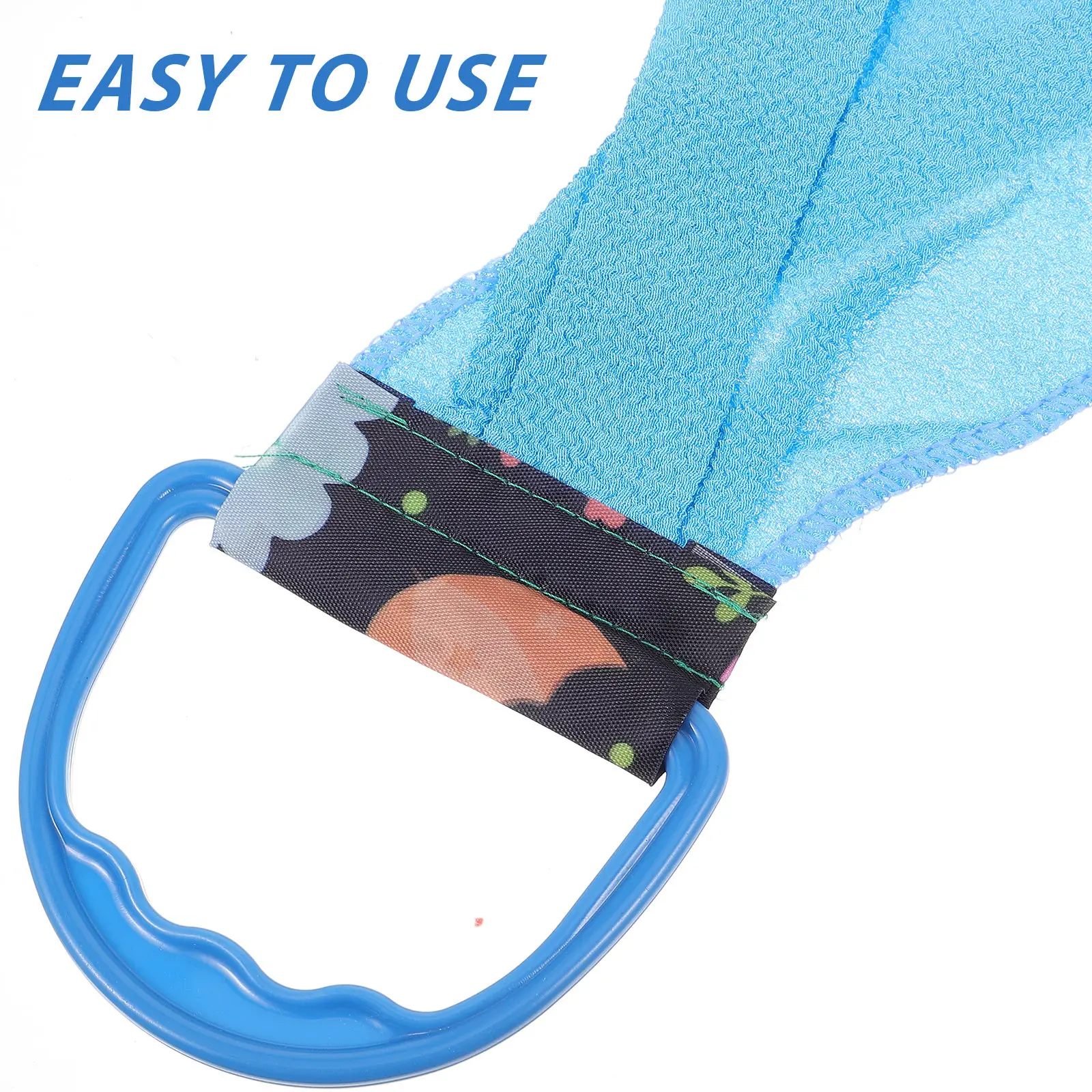 Exfoliating Back Scrubber Stable Material Bath Towel with Handles Deep Washer Body Shower Scrubber for Smooth Skin