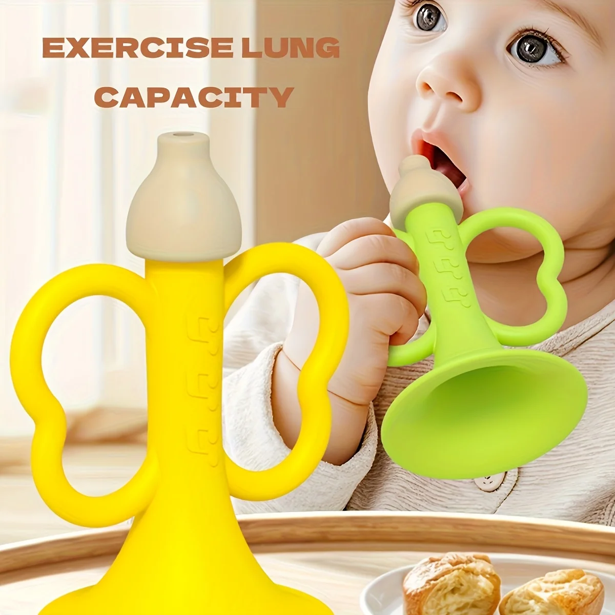 Corne de dentition pour bébé, jouet sensoriel pour dents de bébé, jouet de dentition doux, apaisant les gencives de votre bébé à travers plusieurs points sensoriels