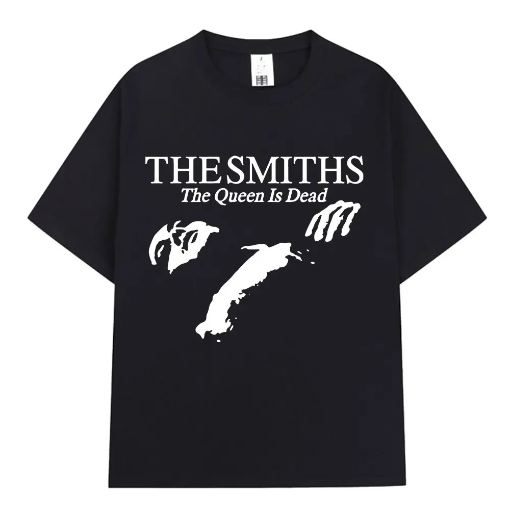 

Новая модель 2026 года: Футболка The Smiths с принтом, уличная одежда, топы для мужчин и женщин, хлопковая футболка в стиле хип-хоп, рок-группа 80-х, футболка с коротким рукавом