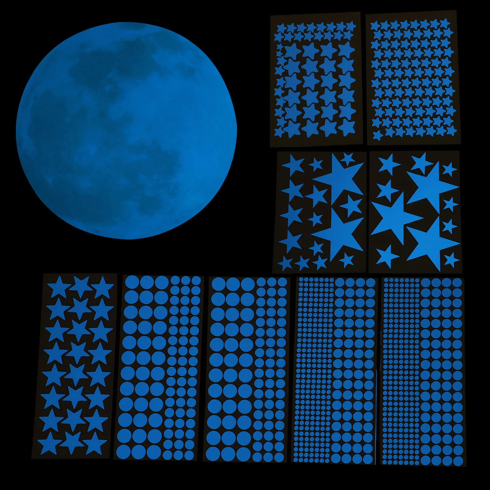 

Fluorescent Stickers Luminous Child Decorations Bedroom Pvc Glowing Wall Decals