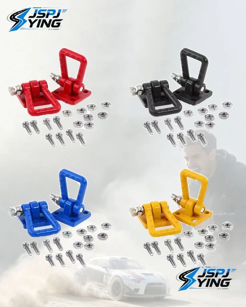 Metal RC Tow Hook Trailer Towing Buckle Shackle, Simulation Decoration Upgrade Parts for 1/10 RC Crawler TRX4 SCX10 RC4WD D90