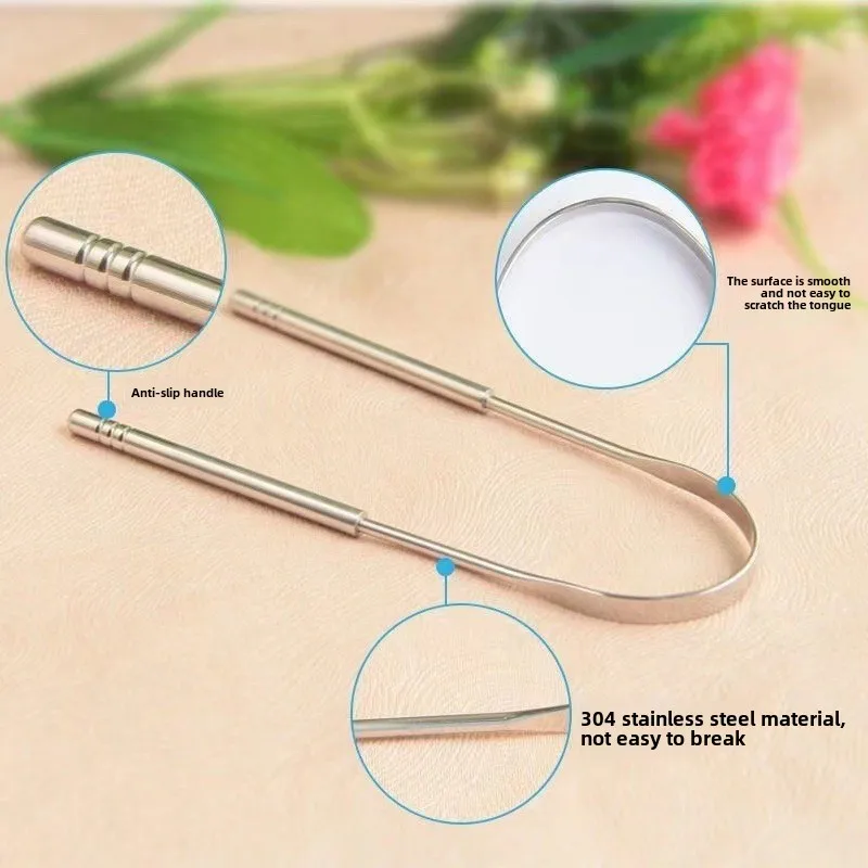1 قطعة الفولاذ المقاوم للصدأ U-شكل اللسان مكشطة طلاء اللسان الأنظف التنفس الطازجة الفم لإزالة رائحة الفم الكريهة فرشاة اللسان لوحة