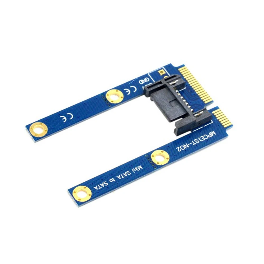 50mm Mini pcie PCI-E pci express pci-express mSATA SSD to Flat SATA 7pin Hard Disk Drive PCBA Extension Adapter Adaptor