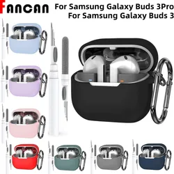 For Samsung Galaxy Buds 3 New Silicone Case 2024 with Cleaning Kit Case Wireless Charging Box Case For Samsung Galaxy Buds 3 Pro