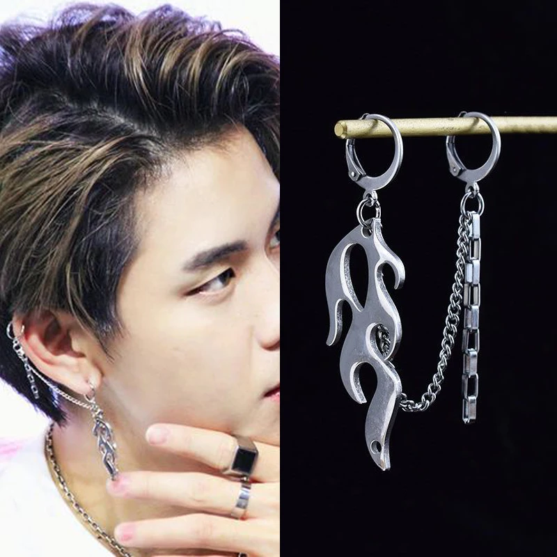 Personnalité Boun Noppanut Prem Warut Cosplay boucles d'oreilles unisexe pince d'oreille Punk gothique Eardrop Hip Hop bijoux accessoires